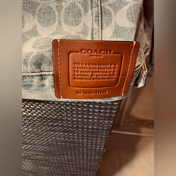 Coach Jacket - XL - Dapper Dan Inspired - Long-Sleeve Denim Jacket -  Blue White - Picture 11 of 14